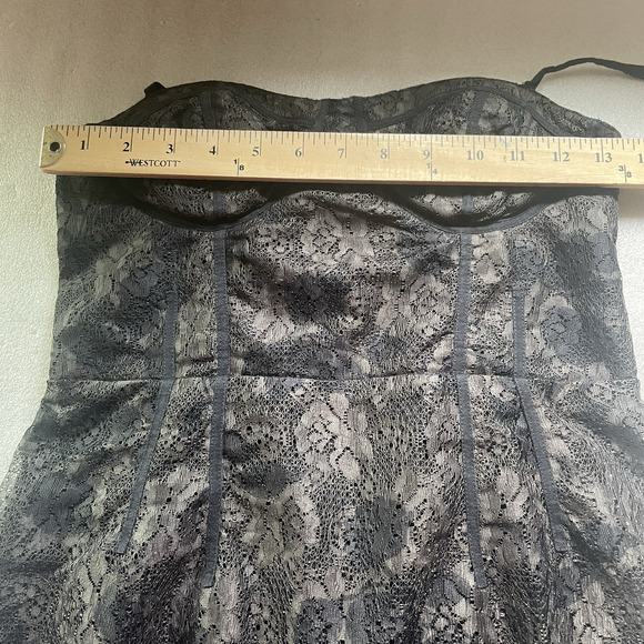 American Eagle Dress Women 0 Black Lace Lined Whimsigoth Corset LBD Fairy Grunge - Picture 7 of 10